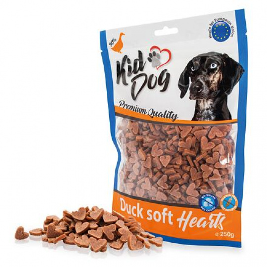 KIDDOG kačacie srdiečka - tréningové kúsky 250 g KIDDOG kačacie srdiečka - tréningové kúsky 250 g