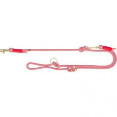 Soft Rope predlžovacie okrúhle tkané vodítko, červená/krémová