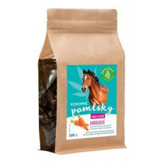 Konopné maškrty pre kone mrkvové 500g Konopné maškrty pre kone mrkvové 500g