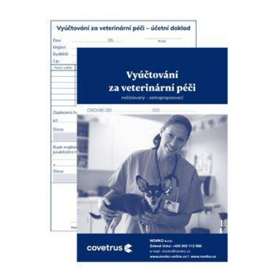 Tlačivo-Vyúčt.za vet.starostlivosť samopr.nečísl.nedaň.50listov Tlačivo-Vyúčt.za vet.starostlivosť samopr.nečísl.nedaň.50listov