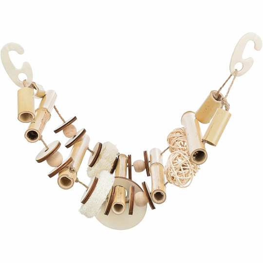 Závesný bambusový most s ozdobami 45 cm Závesný bambusový most s ozdobami 45 cm