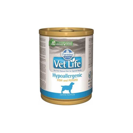 Farmina Vet Life dog hypoallergenic fish & potato konzerva 300 g