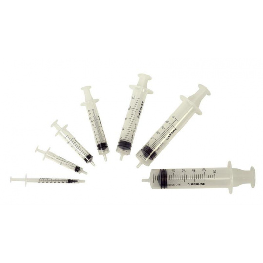 Striekačka KRUUSE 3-dielna jednoraz.10 ml 100 ks Striekačka KRUUSE 3-dielna jednoraz.10 ml 100 ks