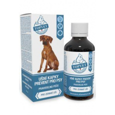 Ušné kvapky Prevent pre psy TOPVET 50ml
