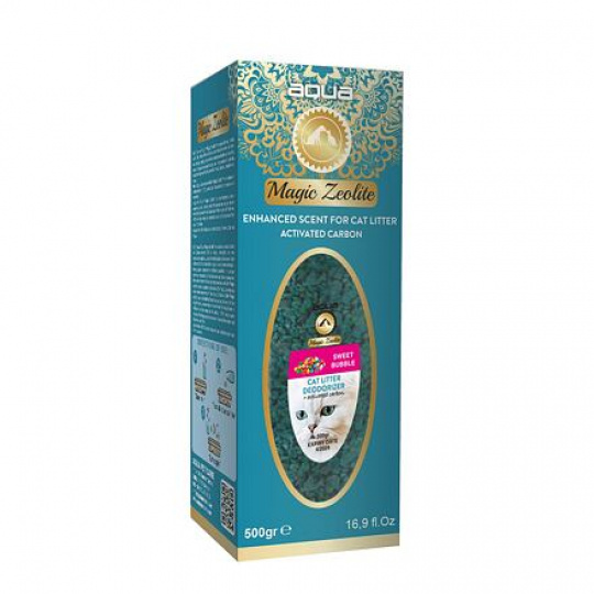 AQUA Magic Zeolite BUBBLE GUM - granulovaný deodorant pre mačacie WC, 500 g