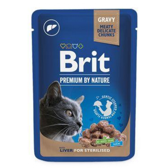 Brit Premium Cat kapsička Liver for Sterilised 100g