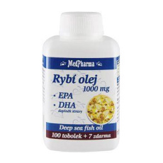 Rybí olej 1000mg +EPA+DHA 100+7tob zdarma MedPharma Rybí olej 1000mg +EPA+DHA 100+7tob zdarma MedPharma