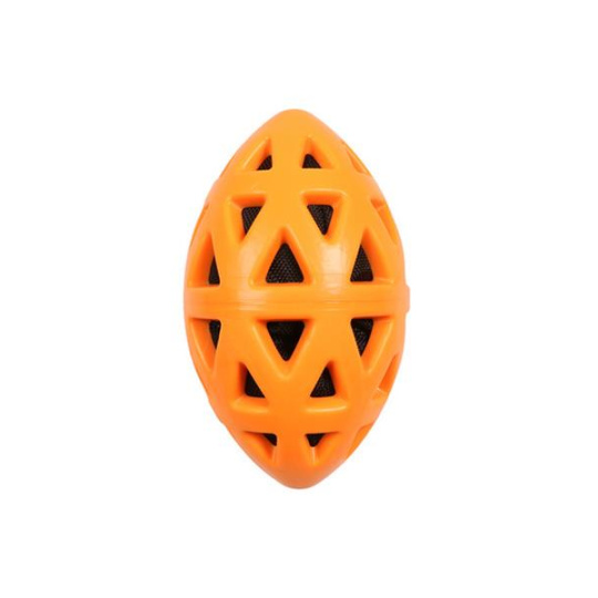 Hračka EBI+ Crack me up - rugby lopta oranžová L - 19x10,5x10,5cm