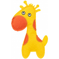 Filcová žirafa, hračka pre mačky s catnipom, 15 cm, žltá/oranžová