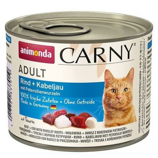 ANIMONDA konzerva CARNY Adult - hovädzie, treska, petržlen 200g ANIMONDA konzerva CARNY Adult - hovädzie, treska, petržlen 200g