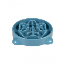 Miska DUVO+ na pomalé jedenie, modrá 1000ml - L -32x32x6cm