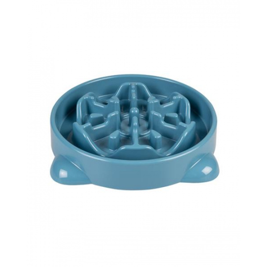 Miska DUVO+ na pomalé jedenie, modrá 1000ml - L -32x32x6cm