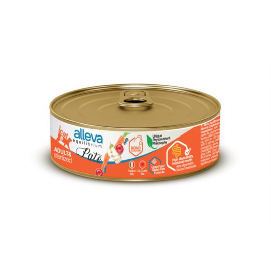 Alleva EQUILIBRIUM kitten wet pate chicken 85 g konzerva Alleva EQUILIBRIUM kitten wet pate chicken 85 g konzerva