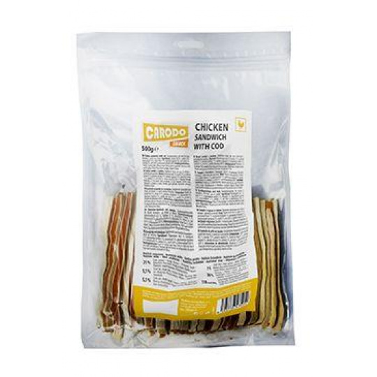 CARODO Dog poch. Kuřecí sendvič s treskou 500g CARODO Dog poch. Kuřecí sendvič s treskou 500g