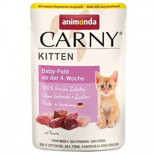 Carny Kitten 85 g Baby Paté, kapsička pre mačiatka