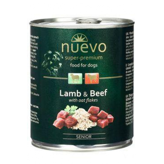 Nuevo pes Senior Jahňacie s ovsenými vl. konz. 800g