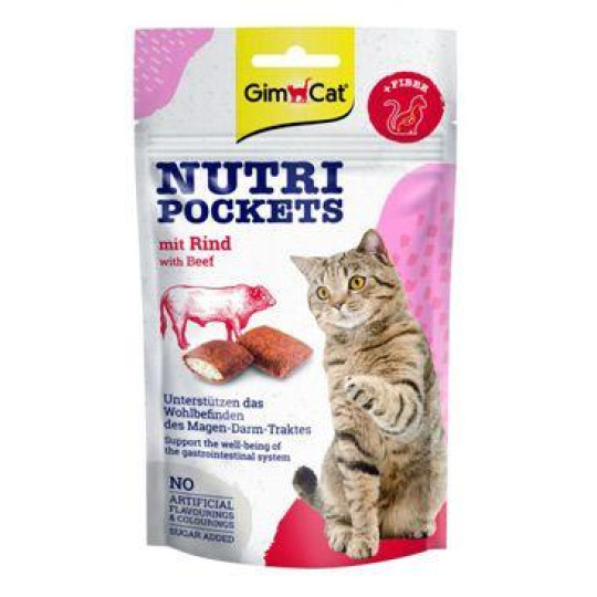 Gimcat Nutri Pockets s hovězím 60g