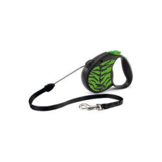 Vodítko FLEXI Safari tygr M lanko 5m/20kg zelená Vodítko FLEXI Safari tygr M lanko 5m/20kg zelená