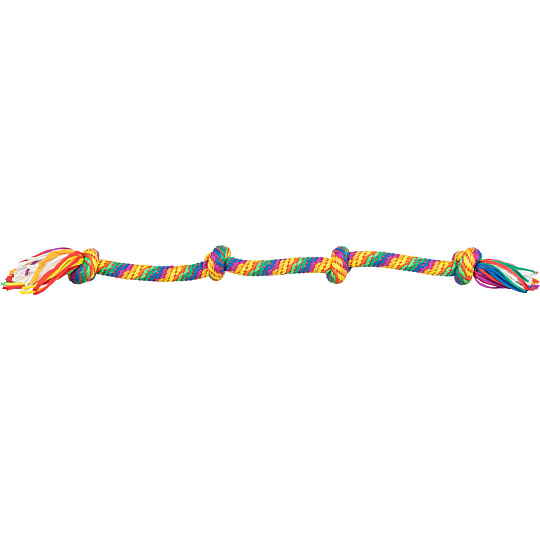Hrací činka / přetahovadlo 91 cm, 4 uzly, multikolor - LIMITOVANÁ NABÍDKA Hrací činka / přetahovadlo 91 cm, 4 uzly, multikolor - LIMITOVANÁ NABÍDKA