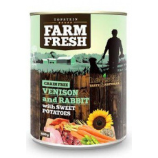 Farm Fresh Dog Venision&Rabit+Sweet Potatoes konz 800g