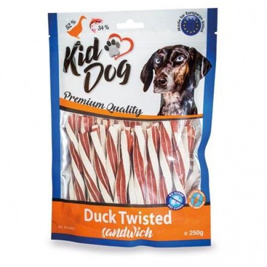 KIDDOG kačací sendvič s treskou skrútený 250 g