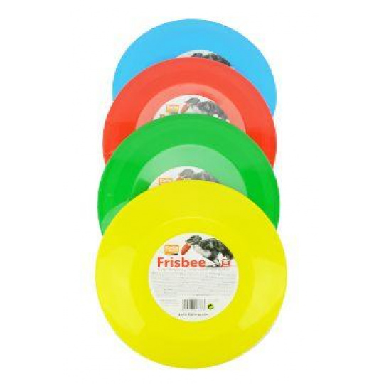 Hračka pes létající talíř plast 23cm mix barev KAR