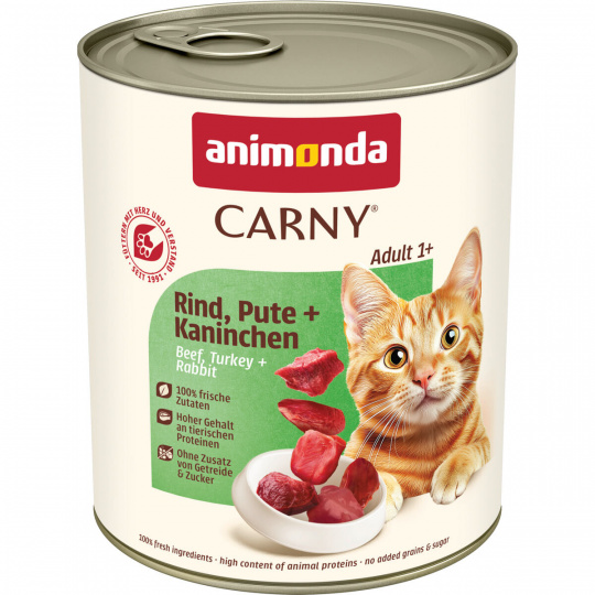 ANIMONDA konzerva CARNY Adult - hovädzie, morka, králik 800g ANIMONDA konzerva CARNY Adult - hovädzie, morka, králik 800g