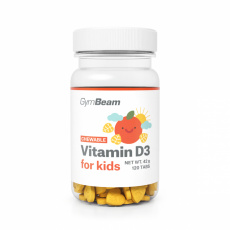 Vitamín D3, tablety na cmúľanie pre deti - GymBeam Vitamín D3, tablety na cmúľanie pre deti - GymBeam