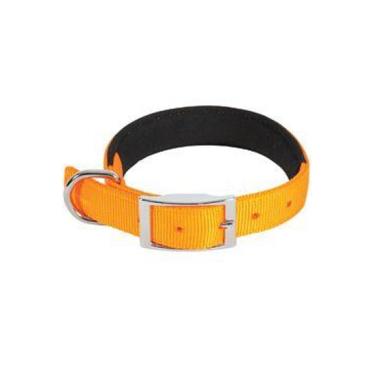Obojok pes SOFT nylon 25mm/65cm oranžová Zolux