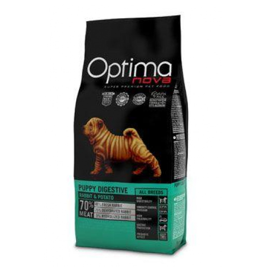 Optima Nova Dog GF Puppy Digestive Rabbit&Potato 12kg Optima Nova Dog GF Puppy Digestive Rabbit&Potato 12kg