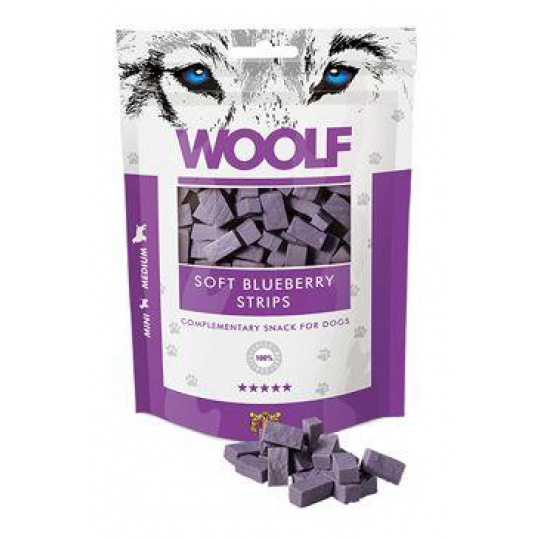 WOOLF Classic pôch. Soft Blueberry Strips 100g