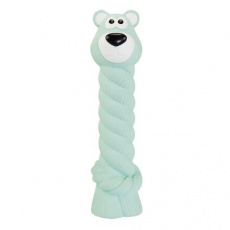 Macko s latexovým lanom a chrumkavým zvukom 15 cm, latex HipHop Dog
