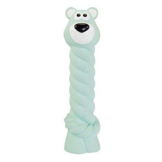 Macko s latexovým lanom a chrumkavým zvukom 15 cm, latex HipHop Dog