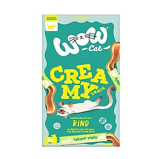 WOW Cat poch. Creamy Snack s hovädzím 5x15g WOW Cat poch. Creamy Snack s hovädzím 5x15g