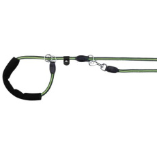 FUSION kulaté vodítko Retrívrs gum.rukojetí M-XL 1,90m/13mm, černo-zelený FUSION kulaté vodítko Retrívrs gum.rukojetí M-XL 1,90m/13mm, černo-zelený