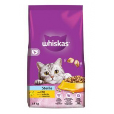 Whiskas Dry Sterile s kuracím mäsom 1,4kg Whiskas Dry Sterile s kuracím mäsom 1,4kg