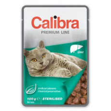 Calibra Cat kapsička Premium Sterilised Liver 100g