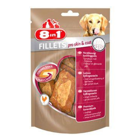 Pochoutka 8in1 Fillets pro skin&coat S 80g