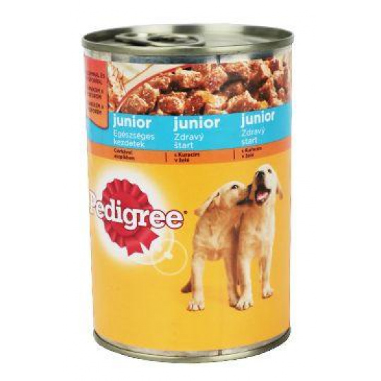 Pedigree konzerva Junior kuřecí v želé 400g