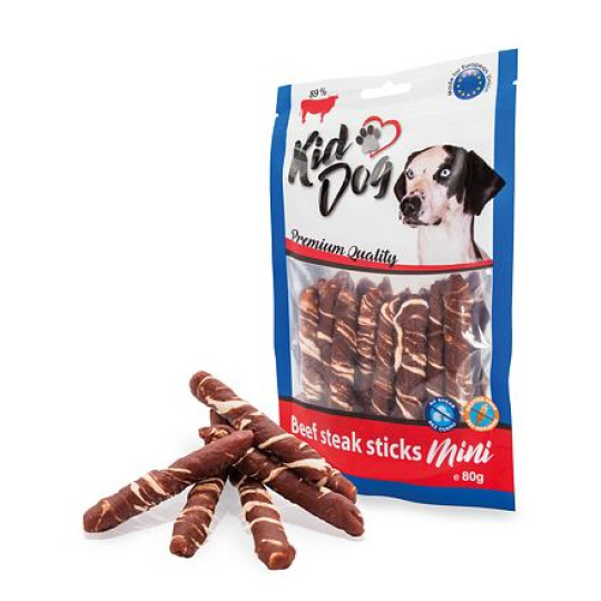 KIDDOG hovězí steak na buvolí tyčince 7-8cm 80 g