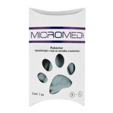 Rukavice VET MICROMED ošetřující, čístící S Rukavice VET MICROMED ošetřující, čístící S