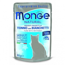 MONGE NATURAL kapsička tuniak v želé so sleďom pre mačky 80 g