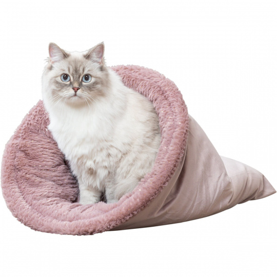 Vianočné zamatové vrecko LIVIA Soft, o 40 × 60 cm, staroružová