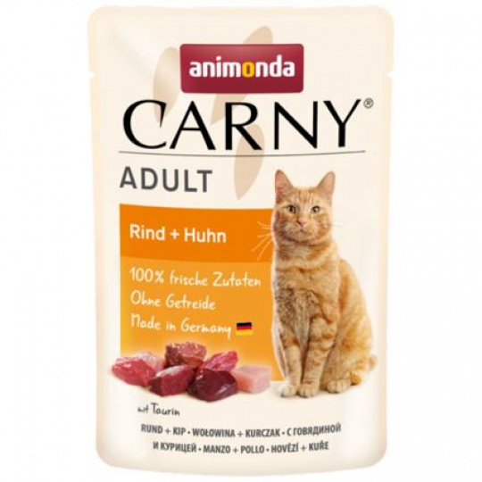 Carny Adult 85 g hovädzie + kuracie, kapsička pre mačky Carny Adult 85 g hovädzie + kuracie, kapsička pre mačky