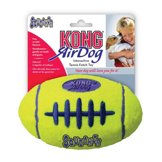 Hračka Kong Dog Airdog Lopta rugby s pískatkom tenis, guma vulkanizovaná, S