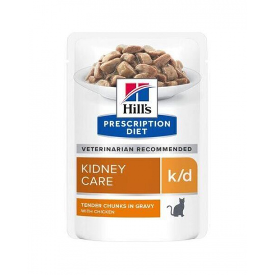 HILLS Diet Feline k/d KAPSČKA Chicken NEW 12x85 g