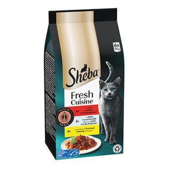 Sheba kapsa Fresh Cuisine - Taste of Paris 6x50g Sheba kapsa Fresh Cuisine - Taste of Paris 6x50g