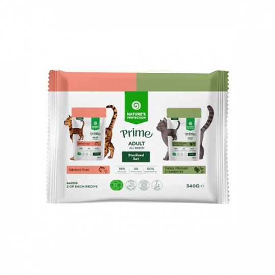 Natures P Prime KAPSIČKA cat adult sterilised wet set 4 x 85 g