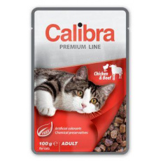 Calibra Cat kapsička Premium Adult Chicken & Beef 100g