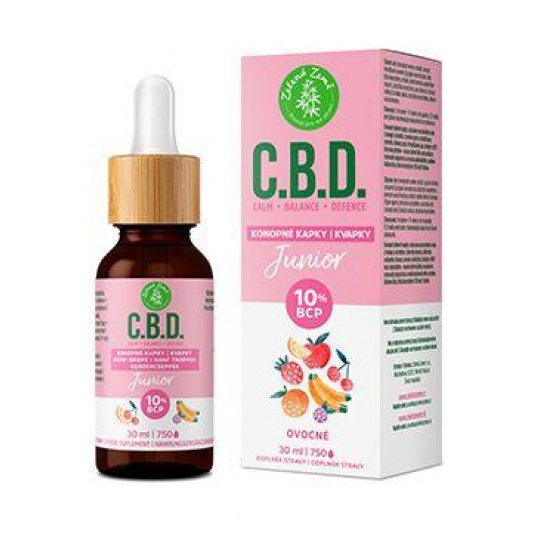 C.B.D. konopné kvapky s BCP a ovoc.príchutí Junior 30ml C.B.D. konopné kvapky s BCP a ovoc.príchutí Junior 30ml